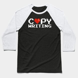 Copywriting Pixel (B&W) Baseball T-Shirt